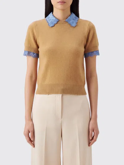 Rabanne Sweater Woman Color Beige In Gold