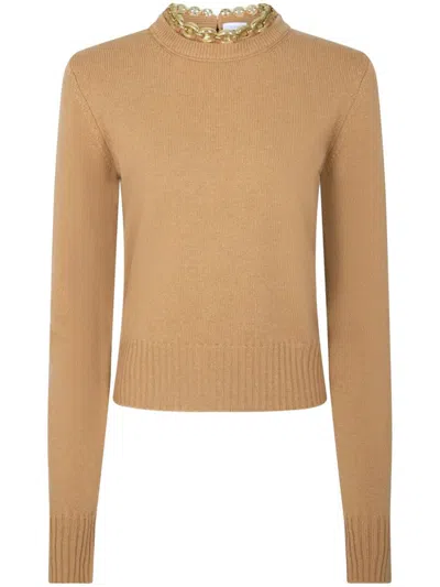 Rabanne Sweaters In Camel