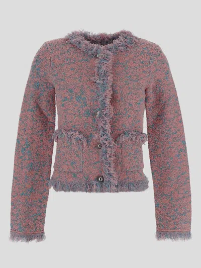 Rabanne Frayed-detail Jacket In Multi