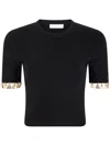 Rabanne Paillette-trimmed Top In P Black