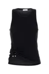 Rabanne Tank Top With Signature Piercing Black