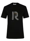 Rabanne Embellished T-shirt In Black