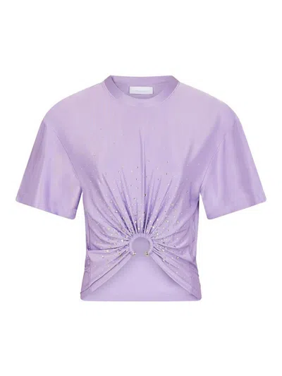 Rabanne T-shirt Piercing In Purple