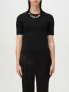 Rabanne Cropped Chain-embellished Cotton T-shirt In Black