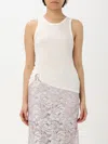 Rabanne Ring-detail Cotton-blend Jersey Tank Top In White