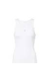 Rabanne R Logo Tank Top In White