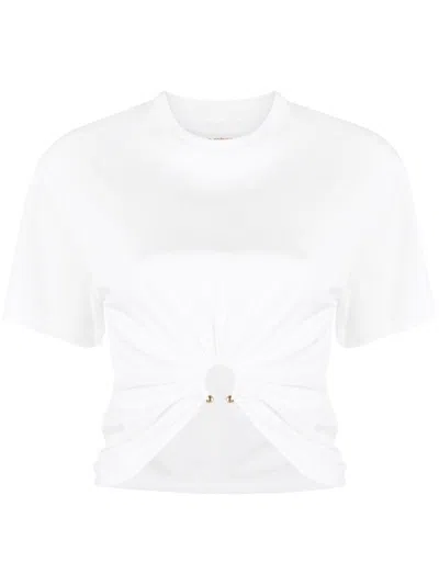 RABANNE RABANNE T-SHIRT WITH GATHERED DETAIL