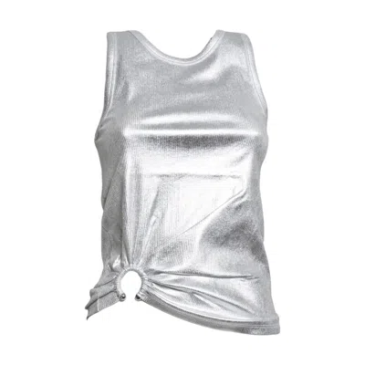Rabanne T Shirts And Polos In Silver
