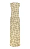 Rabanne Tartan-plaid Jersey Maxi Dress