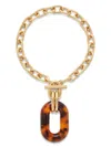 Rabanne Xl Chainlink Pendant Necklace In Brown