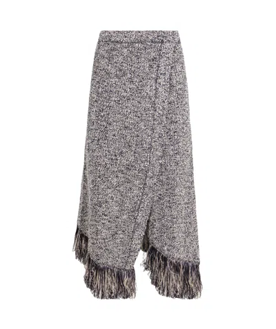 Rabanne Tassel A-line Skirt Wrap Skirt In Black