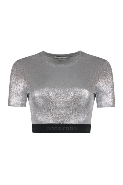 Rabanne Technical Fabric Top In Metallic