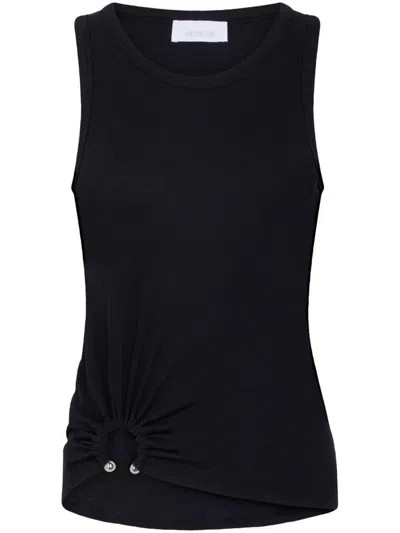 Rabanne Tee Shirt Rib 2x2 In Black