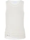 Rabanne Asymmetrical Tank Top With Gathering In White