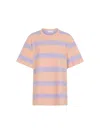 Rabanne Tee Shirt Stripes Peach And Lavander In Pink