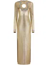 Rabanne Embellished Metallic Maxi Dress In Gold