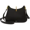 Rabanne The Small Ring Leather Shoulder Bag In Black