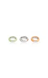 Rabanne Three Ring Set In Multi