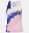 Rabanne Tie-dyed Stretch-crepe Tank In Multicoloured