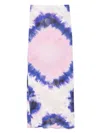Rabanne Womens Tie-dye Slim-fit Jersey Maxi Skirt Tie And Dye Pink In Blue