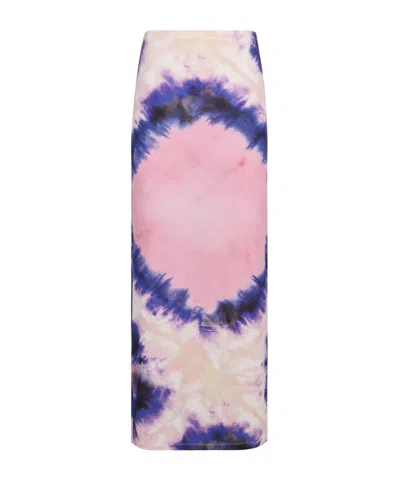 Rabanne Tie-dye Maxi Skirt In Multi