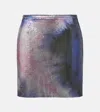 Rabanne Tie-dye Metallic Miniskirt In Multi