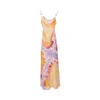 Rabanne Chainmail-embellished Tie-dyed Satin Maxi Dress In Multicolor