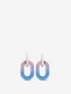 Rabanne Xl Link Oversized Tie-dye Earrings In Blue