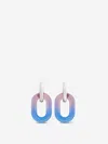 Rabanne Xl Link Oversized Tie-dye Earrings In Blue