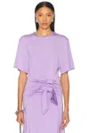 Rabanne Tie Short Sleeve Top