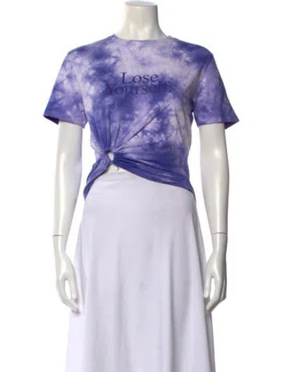 Pre-owned Rabanne Tie-dye Print Crew Neck T-shirt In Purple