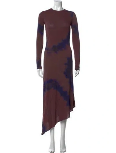 Pre-owned Rabanne Tie-dye Print Midi Length Dress In Multi