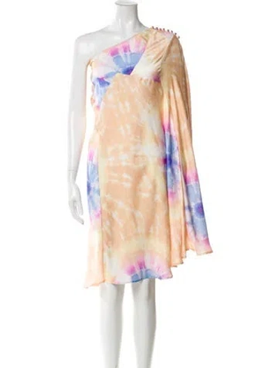 Pre-owned Rabanne Tie-dye Print Midi Length Skirt In Multi