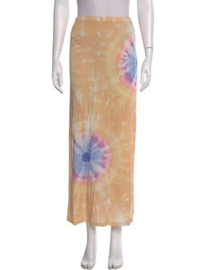 Pre-owned Rabanne Tie-dye Print Midi Length Skirt In Neutral