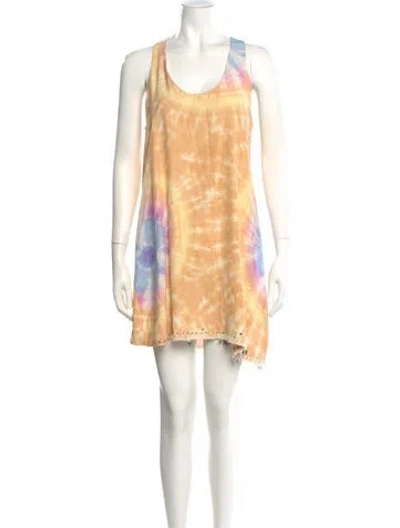 Pre-owned Rabanne Tie-dye Print Mini Dress In Multi