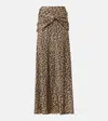 Rabanne Twisted Metallic Jacquard Maxi Skirt In Black