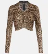 Rabanne Metallic Jacquard Twisted Crop Top In Gold