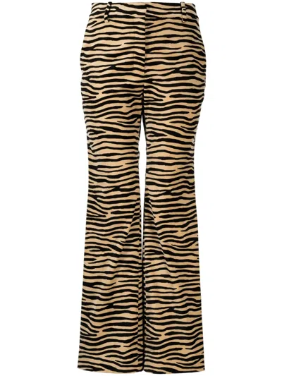 Rabanne Tiger-print Straight-leg Trousers In Mehrfarbig