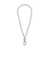 Rabanne Silver Toggle Chain Pendant Necklace In Gray