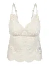 Rabanne Top In Pizzo Beige Semi Trasparente In White