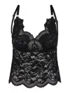 Rabanne Lace Camisole Scalloped Hem In Black