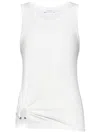 Rabanne Ring-detail Cotton-blend Jersey Tank Top In White