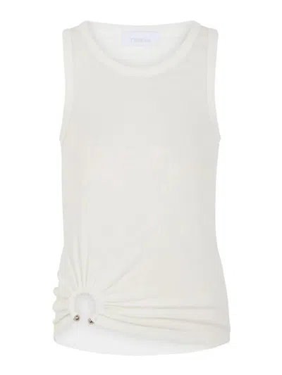 Rabanne Women's Cotton Tank Top In White