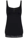 Rabanne Stud-embellishment Tank Top - Women's - Polyester In Black
