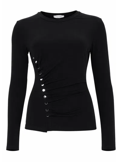 Rabanne Top Con Bottoni In Black