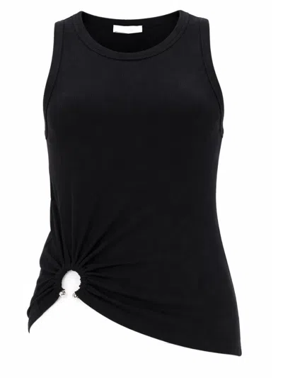 Rabanne Top Con Piercing In Brown