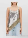 Rabanne Metallic Top With Fringe Detail