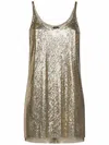Rabanne Aluminum Mesh Top With Side Slit In Gold