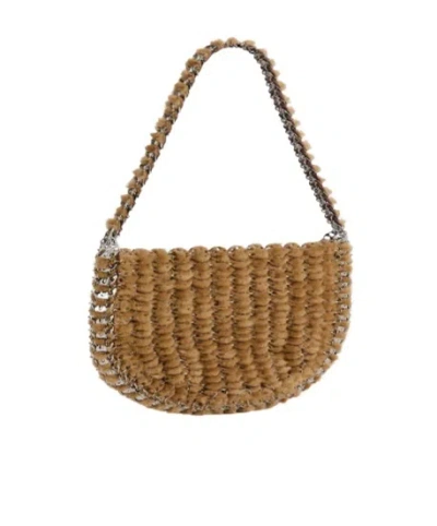 Rabanne Top Handle Handbag In Brown