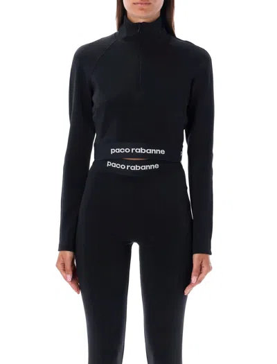 RABANNE TOP HIGH-NECK